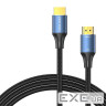 Кабель Vention Cotton Braided HDMI-A Male to Male HD v2.1 Cable 8K 2M Blue Aluminum Alloy Ty (ALGLH)