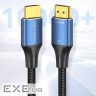 Кабель Vention Cotton Braided HDMI-A Male to Male HD v2.1 Cable 8K 2M Blue Aluminum Alloy Ty (ALGLH)