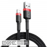Дата кабель USB 2.0 AM to Lightning 3.0m 2.0A red-black Baseus (CALKLF-R91)