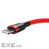 Дата кабель USB 2.0 AM to Lightning 3.0m 2.0A red-black Baseus (CALKLF-R91)