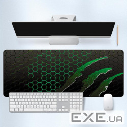 Килимок 300*800 тканинний Honeycomb з боковою прошивкою, товщина 2 мм, колір Black / Green, (S7382) Black / Green, (S738