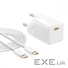 СЗУ Baseus GaN5 Mini Fast Charger Type-C 25W (З кабелем Type-C to Type-C 100W 1m) (P10110909113-01)