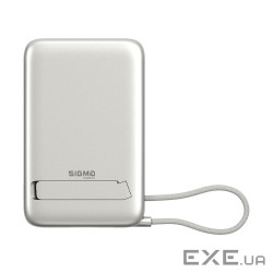 Батарея універсальна Sigma X-power SI10A8QL-MAG silver 10000mAh, Magnetic wireless 1 (4827798161012)