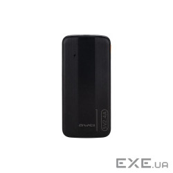 Батарея універсальна AWEI 10000mAh P20K, 12W, Black (6954284009744)