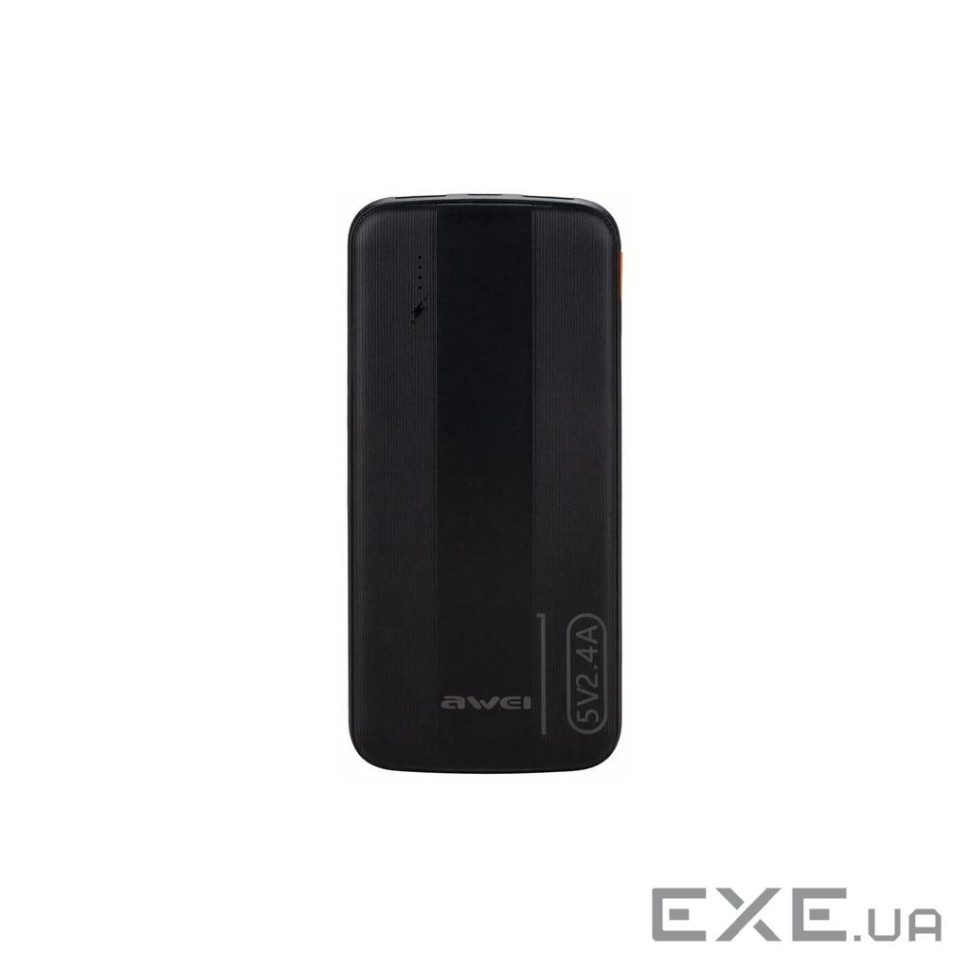 Батарея універсальна AWEI 10000mAh P20K, 12W, Black (6954284009744)