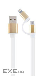 Дата кабель USB 2.0 AM to Lightning/Micro 1.0m Cablexpert (CC-USB2-AM8PmB-1M-GD)
