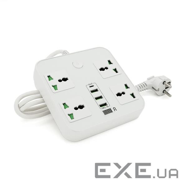 Фільтр живлення Voltronic TВ-Т90, 4роз, 3*USB White (ТВ-Т 90-White) (ТВ-Т90-White)