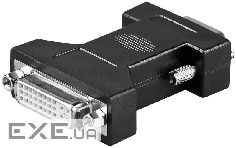 Перехідник моніторний DVI-VGA HD15 F/M, адаптер 24+5 Nickel, чорний (75.06.8029-150)