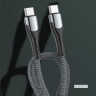 Дата кабель USB-C to USB-C 1.0m PD Fast Charging 65W 3А grey ColorWay (CW-CBPDCC040-GR)