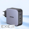 Зарядний пристрій Ugreen 3xUSB 140W (2хUSB-C+USB-A) Gan CD289 with C to C Cable 1.5m ( (CD289/90549)