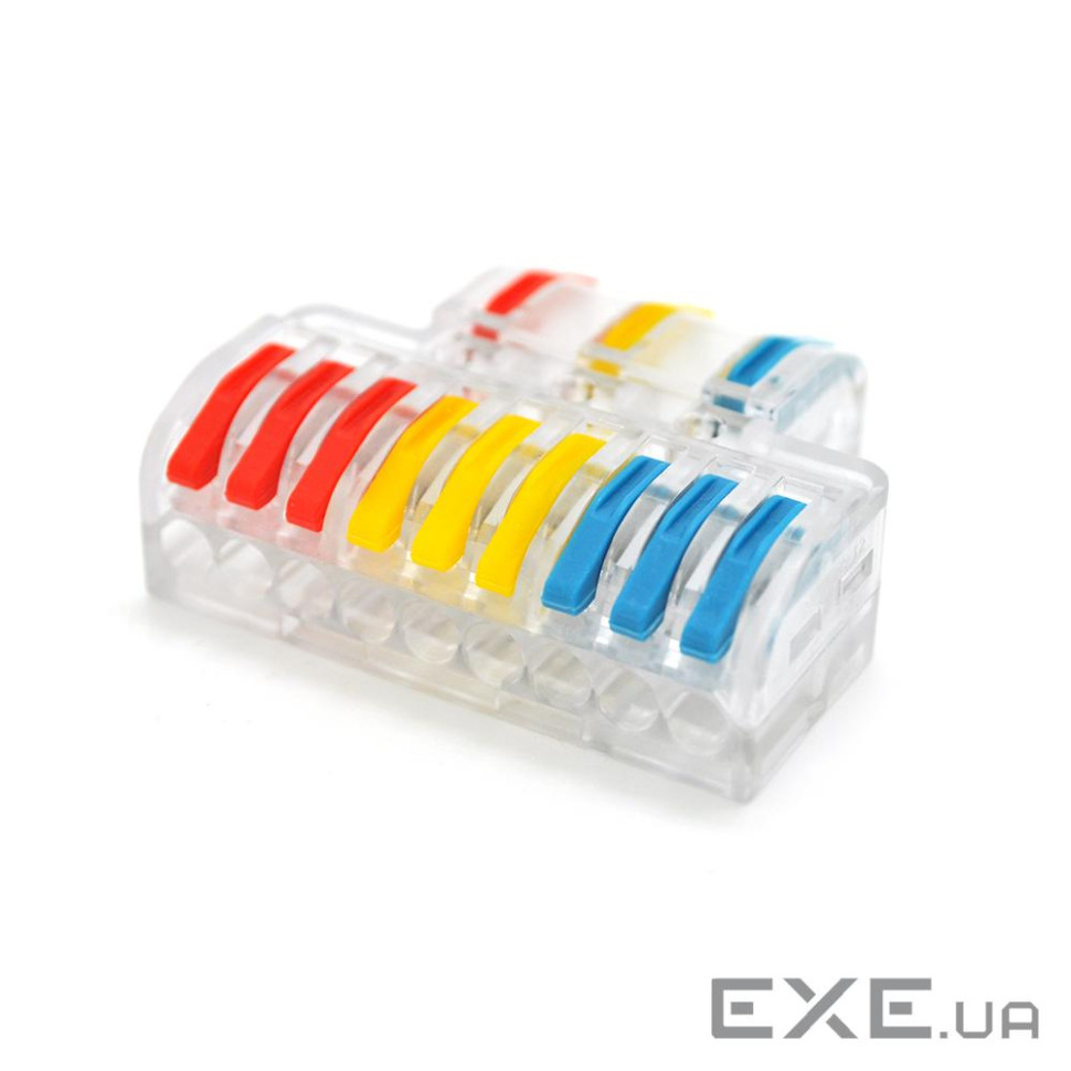 Клемна колодка з натискними затискачами 3х9-проводу LT-933 для розподільчих коробок, 4 (LT-933T / 5)