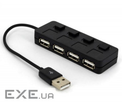 Концентратор USB 2.0, 4 ports (YT-H4L-B)