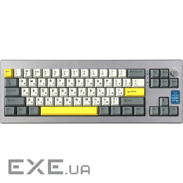 Клавіатура бездротова Epomaker Shadow-X 70% Flamingo Switch Hot-Swap (2.4G/BT/USB) LCD S (SHX-B-F)