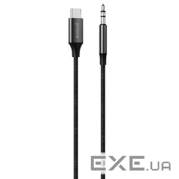 Кабель AUX Proove SoundTrack Type-C to 3.5mm (1m) black (ACST00002801)