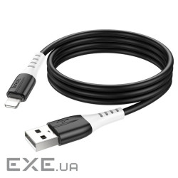 Кабель HOCO X82 USB to iP 2.4A, 1m, silicone, silicone connectors, Black (6931474768537)