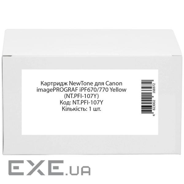 Картридж NewTone Canon imagePROGRAF iPF670/770 Yellow (NT.PFI-107Y)
