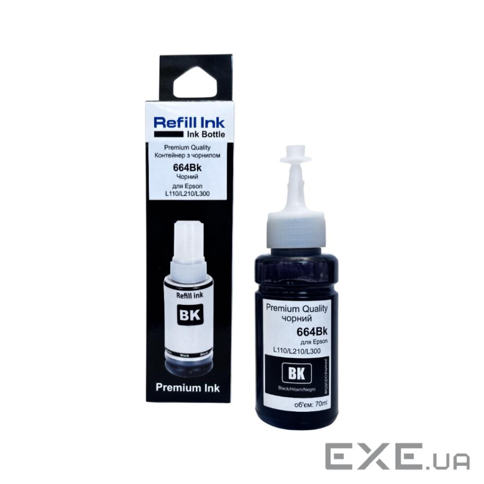 Чорнило Premium Quality Epson 664Bk 70мл Black (70264878)