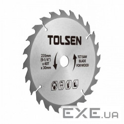 Диск пильний Tolsen пиляльний з ТВС напайками по дереву 210х48Т*30мм (76441)