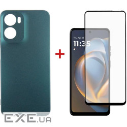 Чeхол-накладка Dengos для Motorola G05 Green Full Glue (DG-KM-148) + защитное стекло