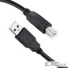Кабель для принтера USB 2.0 AM/BM 3.0m black ColorWay (CW-CBUB073-BK)
