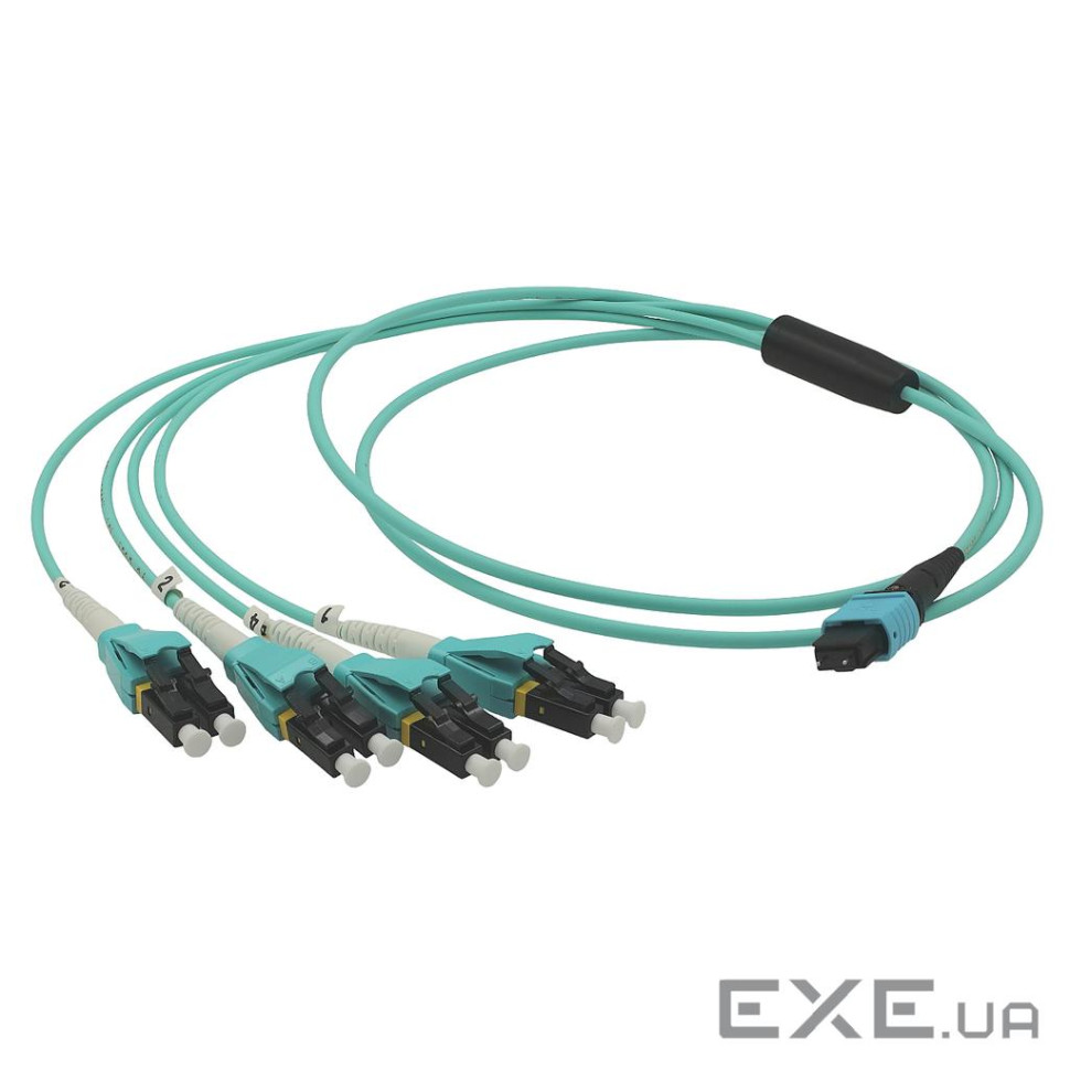 Харнес 8 волокон MPOm-LC Duplex (OM3) Type-B, LSZH, 1.0 м , CMS (UPCH-1MPOMLCD(MM)8(ON))