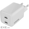 Зарядний пристрій Canyon CU45CC GaN 45W 2xPD EU White (CNS-CUW45CC)