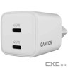 Зарядний пристрій Canyon CU45CC GaN 45W 2xPD EU White (CNS-CUW45CC)