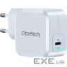 Зарядний пристрій CHOETECH PD8007 USB-C PD GaN Wall Charger White