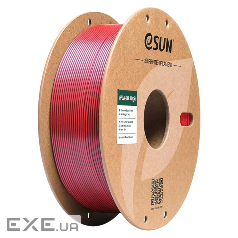 Пластик для 3D-принтера eSUN ePLA-Silk Magic 1кг, 1.75мм, Black Red (EPLA-SILKMAGIC-P175BR1)