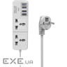 Подовжувач SENMAXU SMX-068 Gray, 2 розетки, 4xUSB, 1.5м