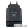 Зарядний пристрій Vinga 2xUSB-C PD30W + USB-A QC30W Display 30W Max (VCR30ACCDB)