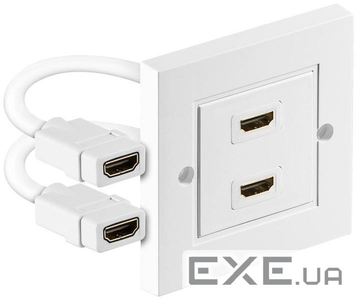 Розетка моніторна HDMI F/ F (розетка),2x внутрішня 86x86mm HS+HEC+ARC,білий (25.02.5049-1)
