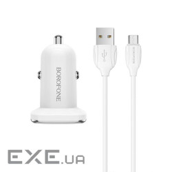 Набір BOROFONE BZ12A АЗУ 1xUSB+ кабель micro, 1м, White, Box (BZ12AMW) , White, Box (BZ12AMW)