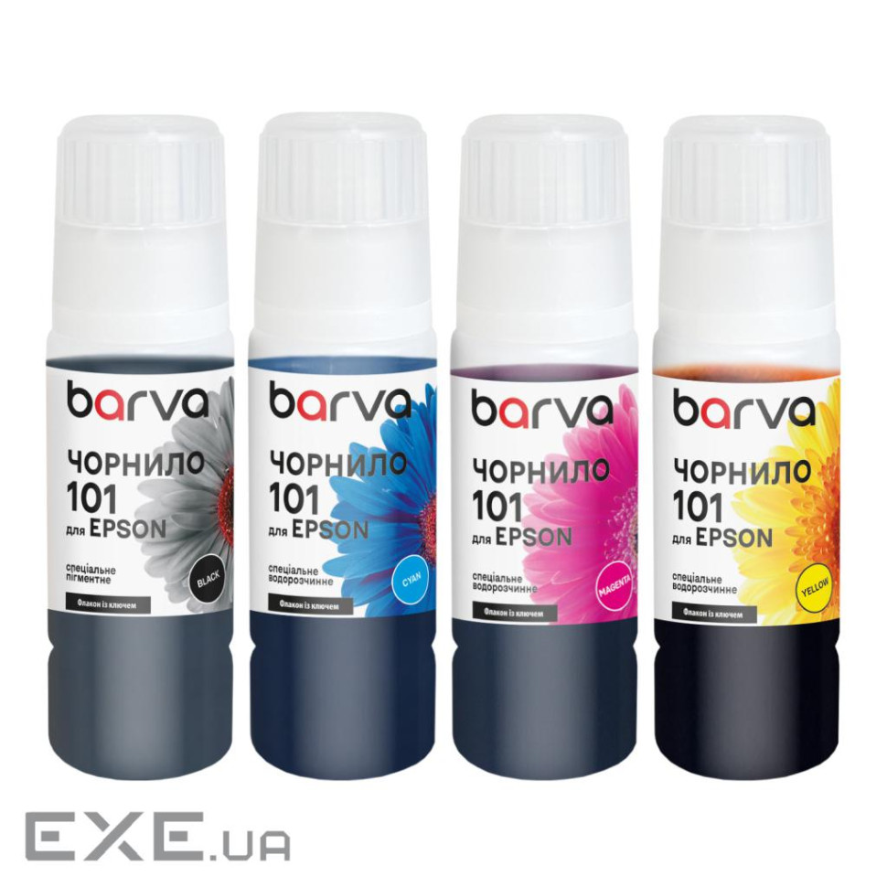Чорнило Barva Epson 101 4х70 мл, pigm BK/C/M/Y OneKey special (E101-070-MP)