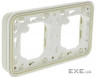 Plexo Legrand Супорт з рамкою для вбудованого монтажу 2 пост, горизонтальна установка, білі (069694)