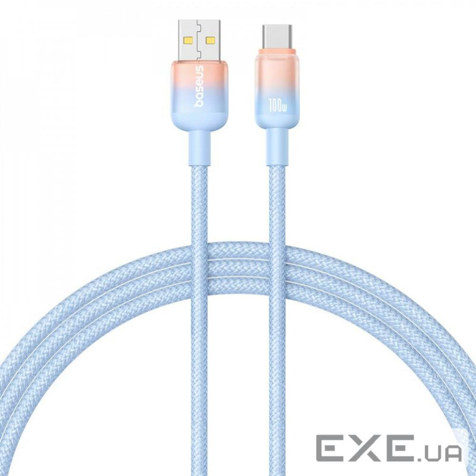 Кабель Baseus Discolor Series Fast Charging Type-C 100W (1m) blue (P10374903311-00)