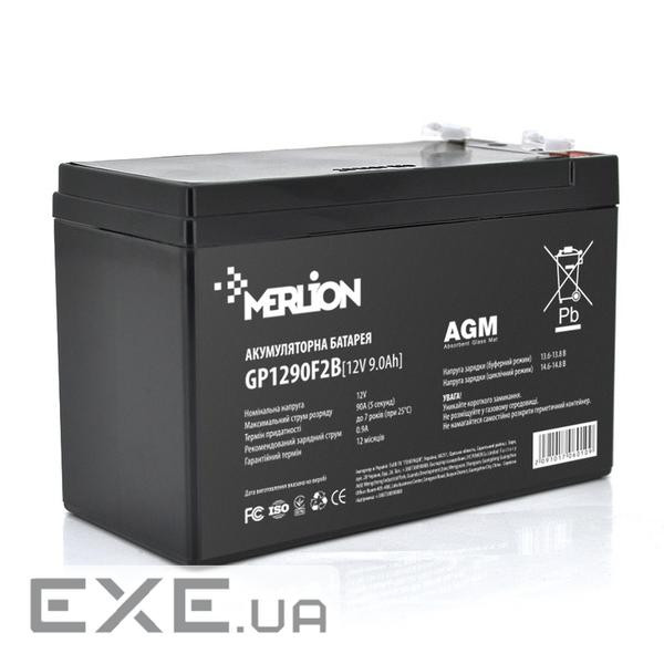 Акумуляторна батарея MERLION GP1290F2 (12В, 9Ач)