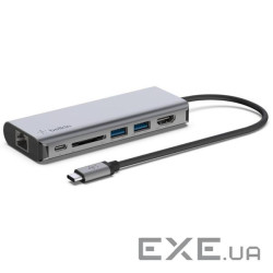 Порт-реплікатор BELKIN Connect USB-C 6-in-1 Multiport Adapter (AVC008BTSGY)