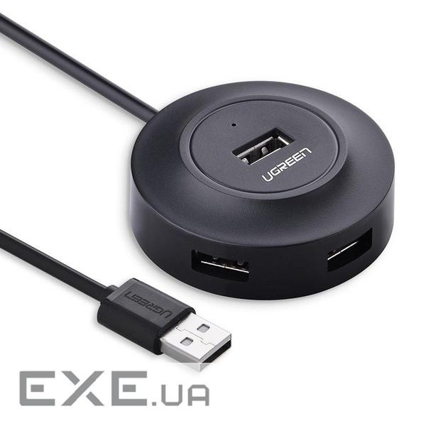 USB Hub Ugreen 4-port 1м USB 2.0 Пасивний, CR106 Чорний (20277)