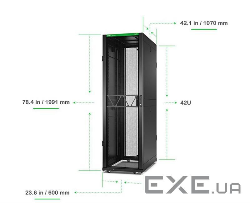 Шафа APC NetShelter SX Gen 2, 42U (600x1070) мм колір чорний (AR3100B2)