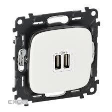 Розетка Legrand USB для зарядки двойная Белый Valena ALLURE (754995)