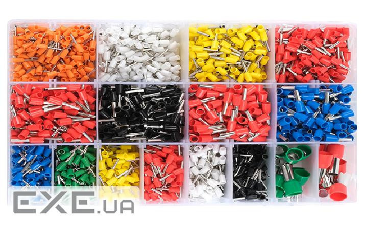 Набір клем / наконечників 2120шт(E0508o+w-200 / 2,E2508bl+r-150 / 2,E1008y+r-150 / 2,E151 (YT-39486) (E0508o+w-200 / 2,E