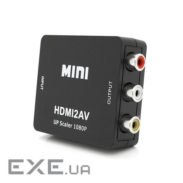 Конвертер Mini, HDMI to AV, ВИХІД 3RCA(мама) на ВХІД HDMI(мама), 720P / 1080P, B (YT-CM-HDMI / AV-B) ), 720P / 1080P, B