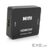 Конвертер Mini, HDMI to AV, ВИХІД 3RCA(мама) на ВХІД HDMI(мама), 720P / 1080P, B (YT-CM-HDMI / AV-B) ), 720P / 1080P, B