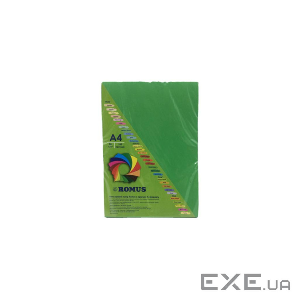 Папір Romus А4 80 г/м2 100c, green dark (R51390)