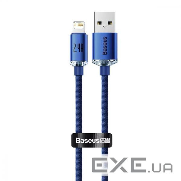 Кабель Baseus Crystal Shine USB-Lightning, 2.4A, 1.2м Blue (6932172602697)