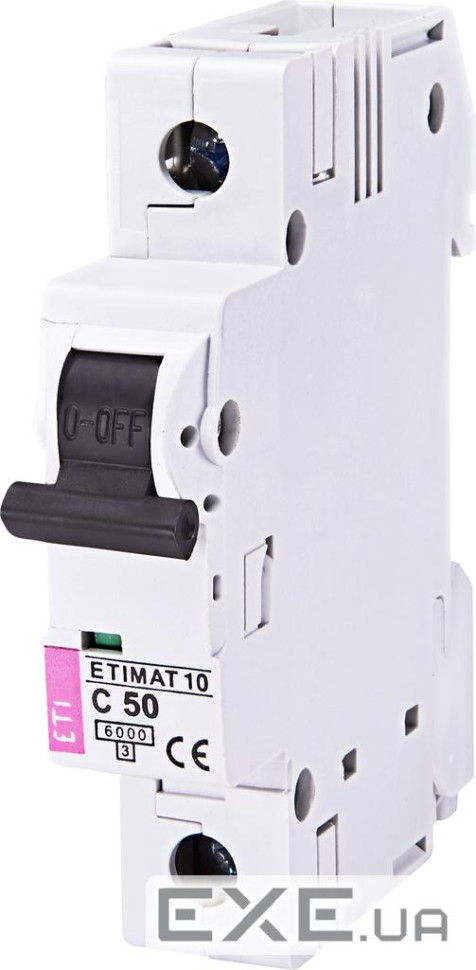 Авт. вимикач ETI ETIMAT 10 1p C 50А (6 kA) (2131721)