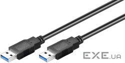 Кабель Goobay USB3.0 A M/M 1.0m, AWG28 3xShielded D=5.5mm Gold Cu (75.09.5717-1)