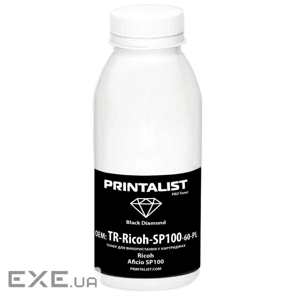 Тонер Ricoh Aficio SP100, 60г Black Printalist (TR-Ricoh-SP100-60-PL)
