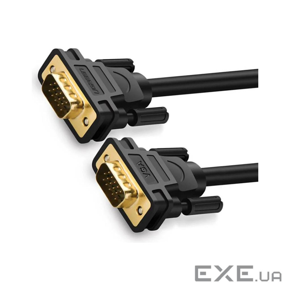 Кабель мультимедійний VGA M to VGA M 1.5m VG101 black Ugreen (11630)